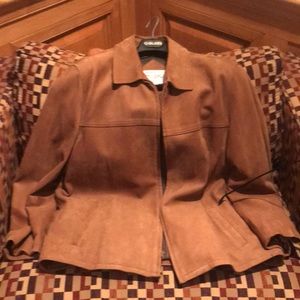 Men’s brown leather jacket size 44